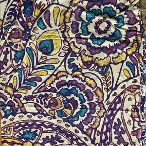 Peacock/paisley print full/queen duvet cover